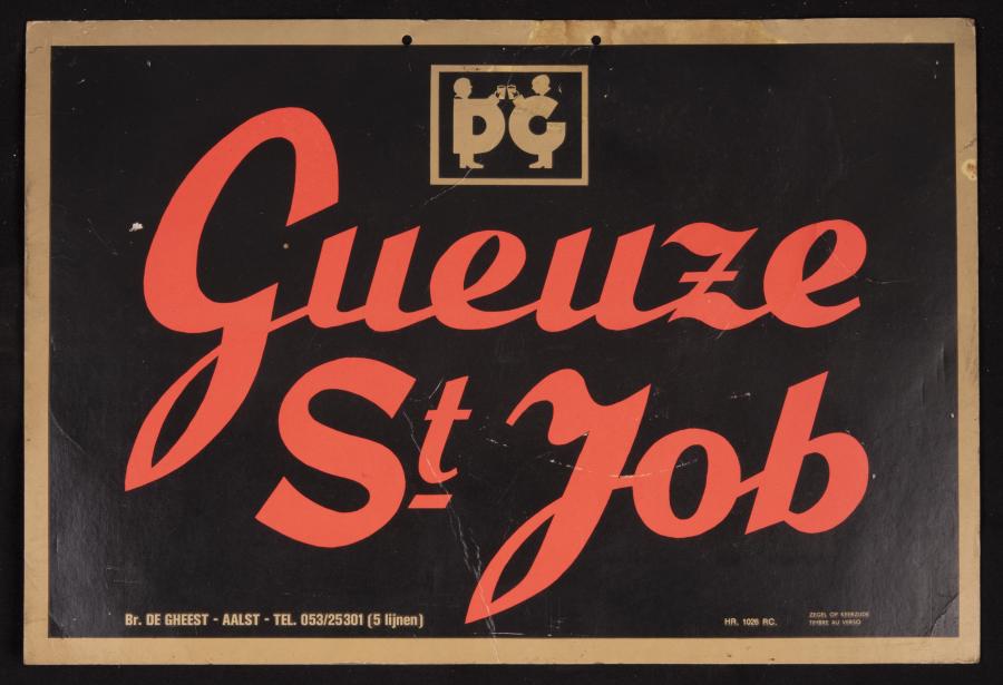 Kartonnen bord Gueuze St. Job - Foto 1