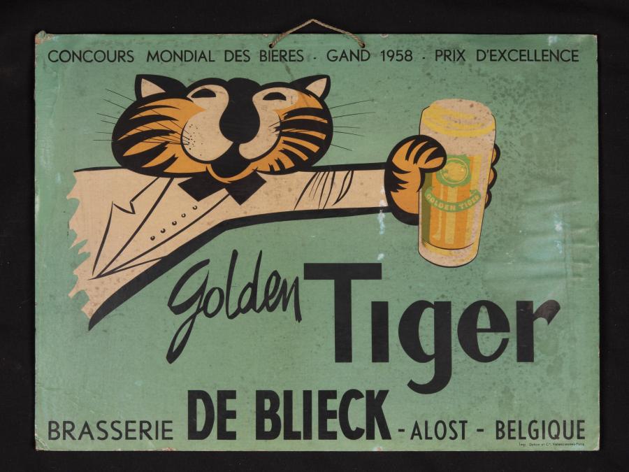 Kartonnen bord Golden Tiger  - Foto 1